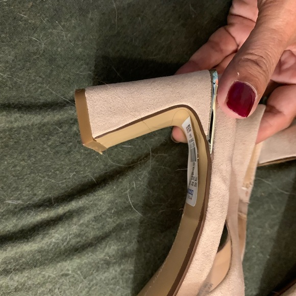 Nude small block heel shoes winter summer shoes - Picture 4 of 6